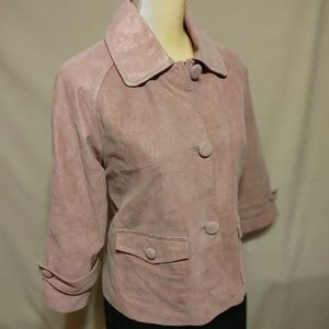 Saguaro pink leather jacket sz M